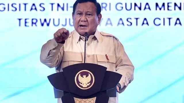 Presiden Prabowo Subianto ingatkan institusi TNI/POLRI Jaga integritas dan dedikasi