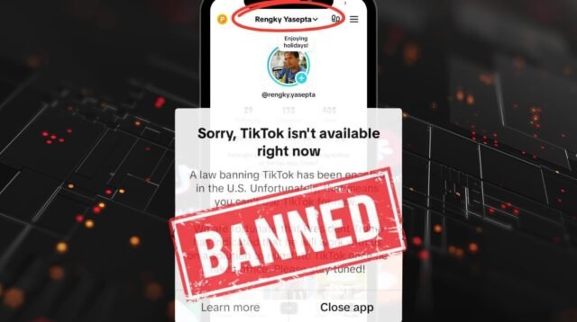 Tangkapan layar akun Tiktok mahasiswa Indonesia di Amerika Serikat @Rengky Yasepta tidak lagi dapat digunakan